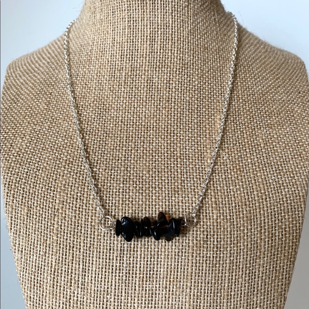 3/$15 black obsidian necklace